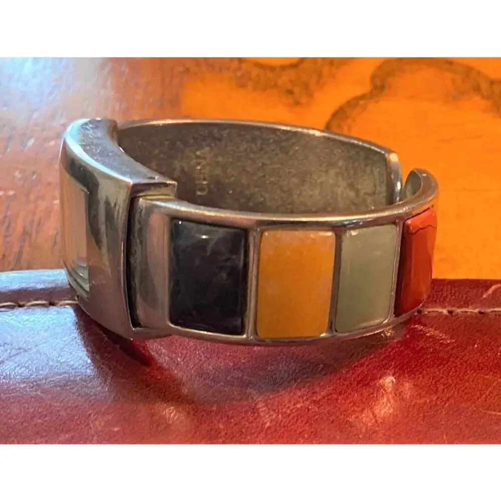 Women's Peck & Peck Watch, Bangle Bracelet with Enamel Insets
